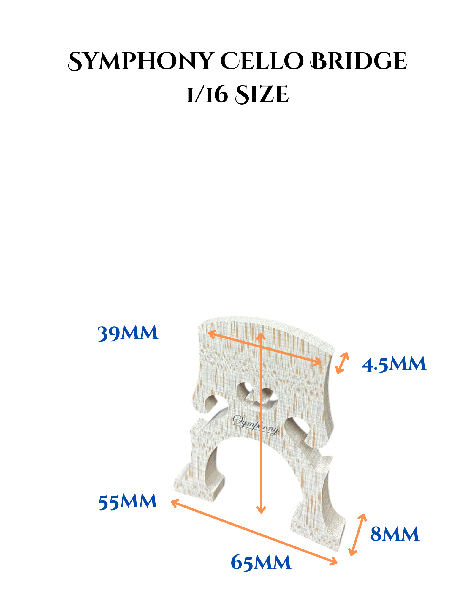 Symphony FCB30 Belgian Style Cello Bridge