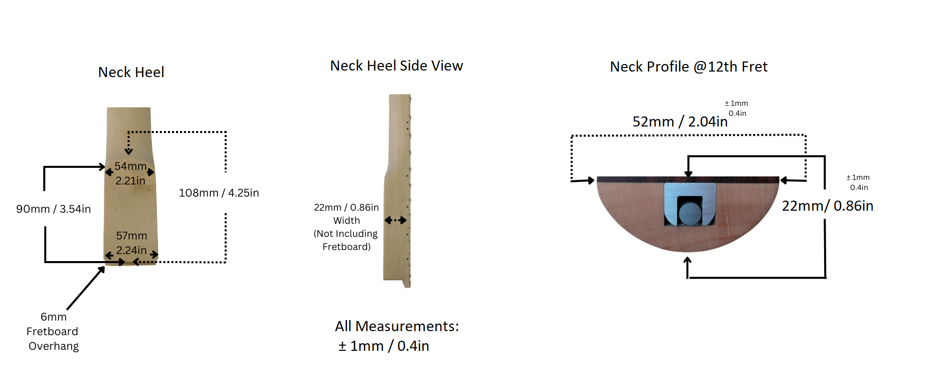 Haze HSTL19120GN1B Electric Guitar Neck (TL Neck)