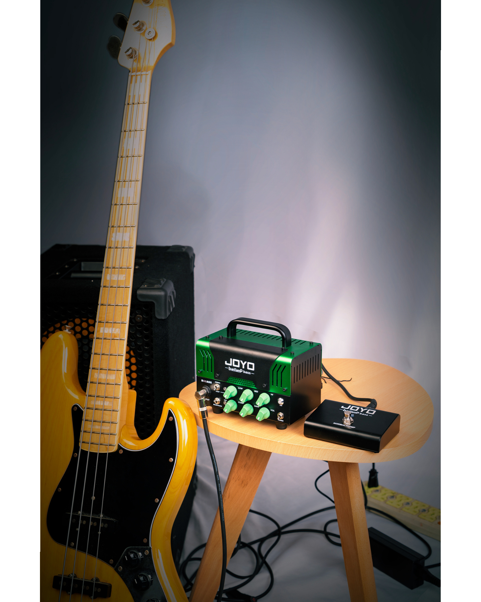 Joyo BadASS BanTamP Bass Hybrid Tube Amp Head w/ Included Footswitch & 3-Band EQ - BADASS