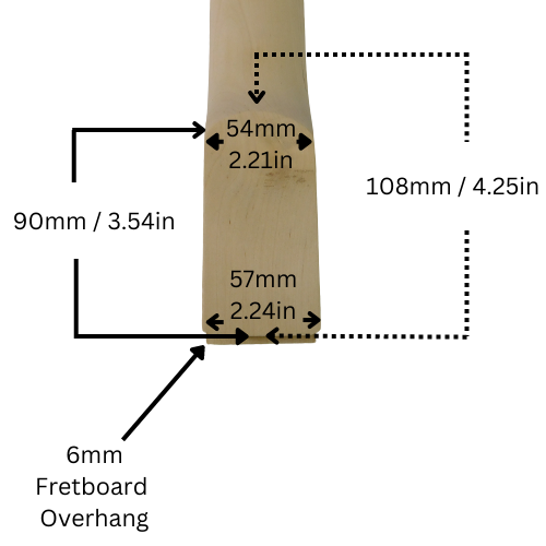 Haze HSTL19120GN1W Electric Guitar Neck