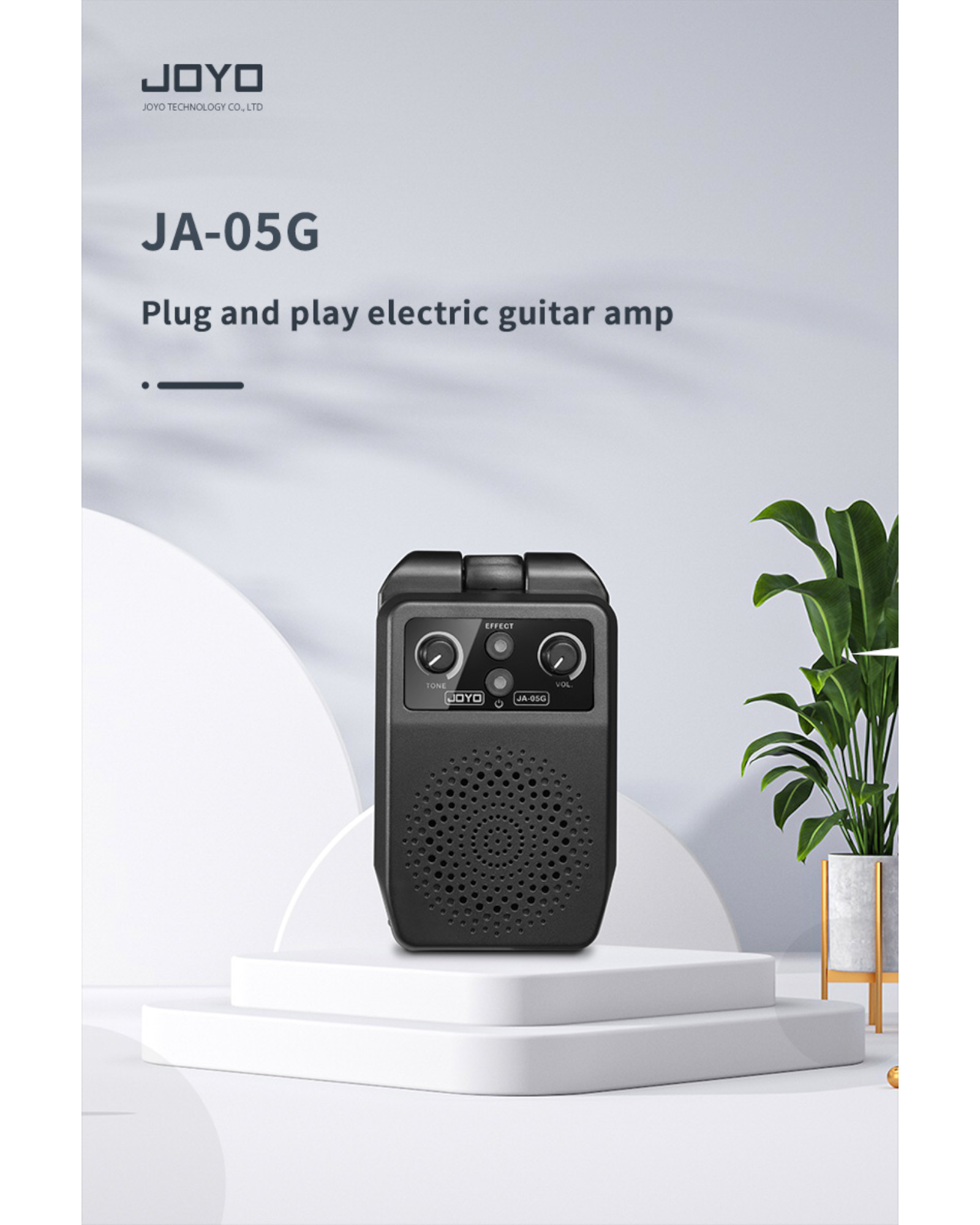 Joyo Plug-and-Play Portable Rechargeable Electric Instrument Mini Amp w/ Built-In Bluetooth & Digital Effects - JA05G