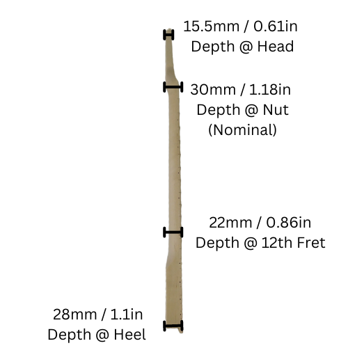 Haze HSTL19120GN1B Electric Guitar Neck (TL Neck)