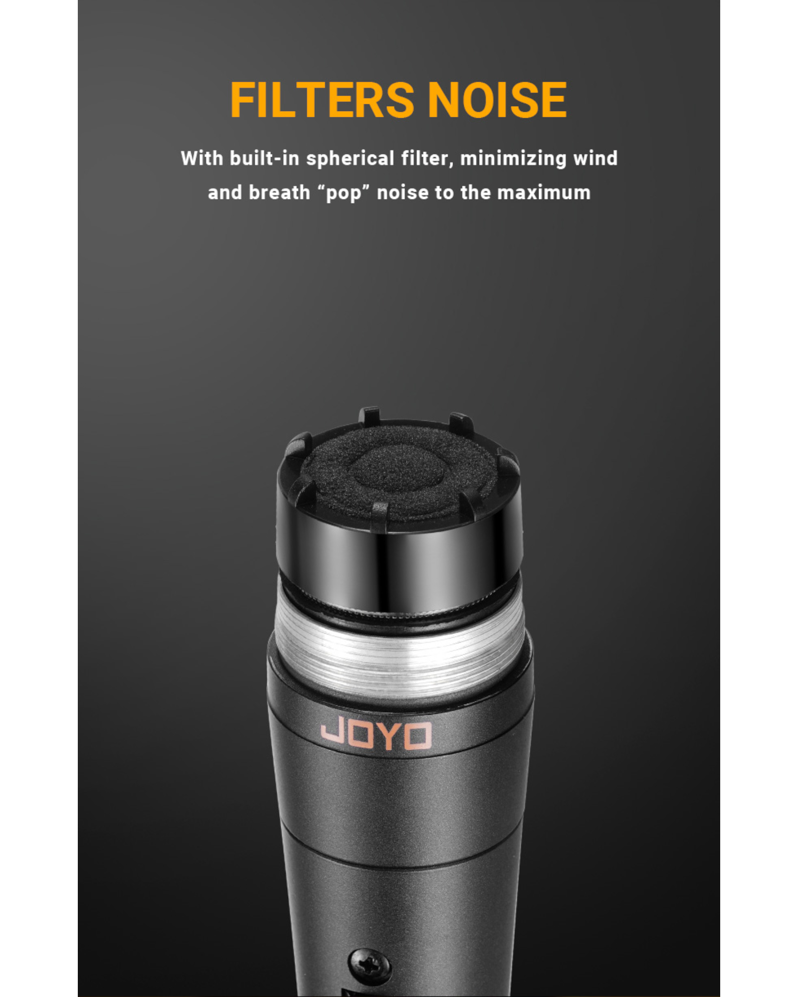 Joyo Professional Dynamic Vocal XLR Microphone w/ 5m Microphone Cable & Hard Carry Case - DM1