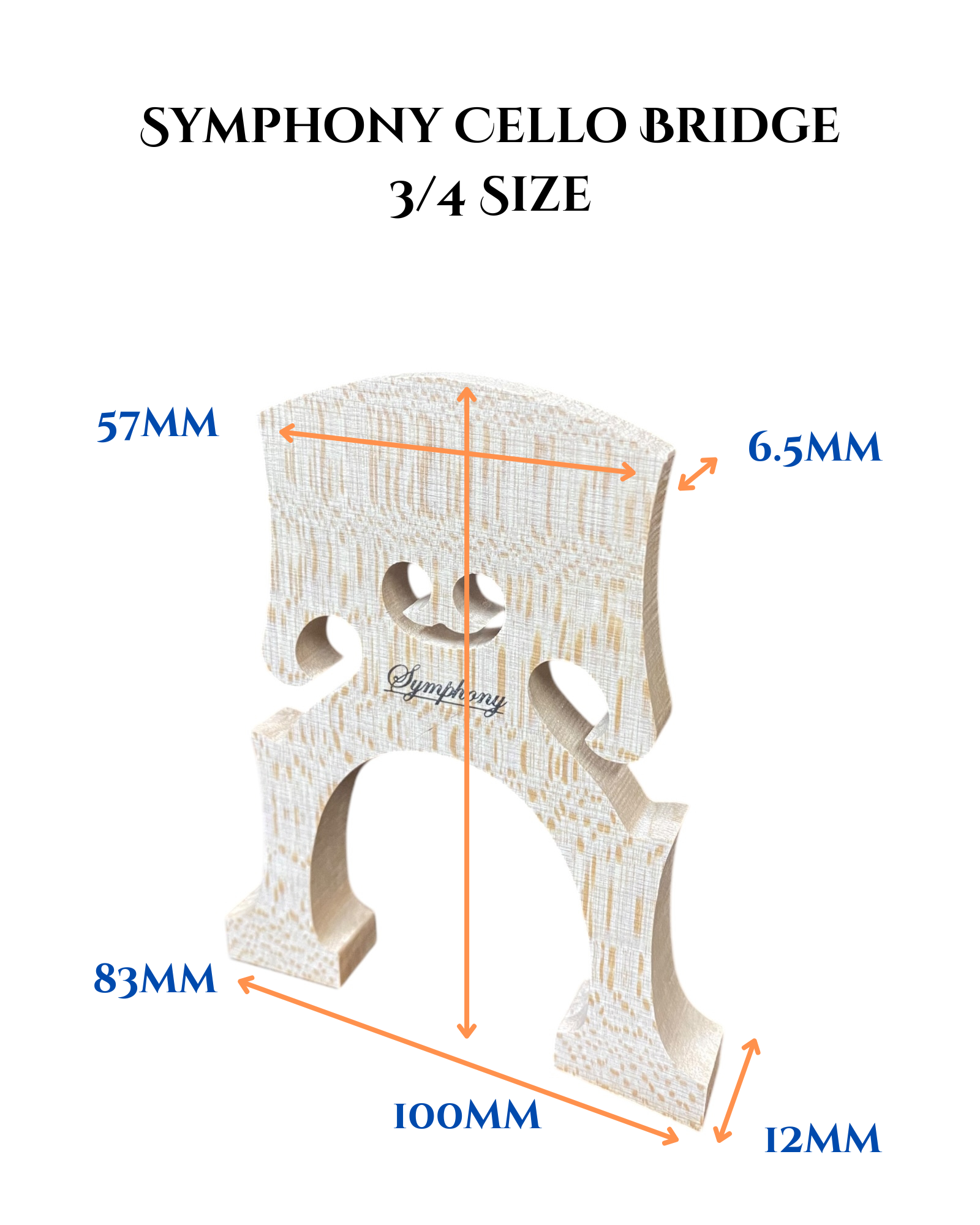 Symphony FCB30 Belgian Style Cello Bridge