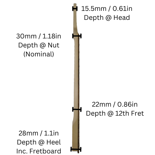 Haze HSTL19120GN1W Electric Guitar Neck