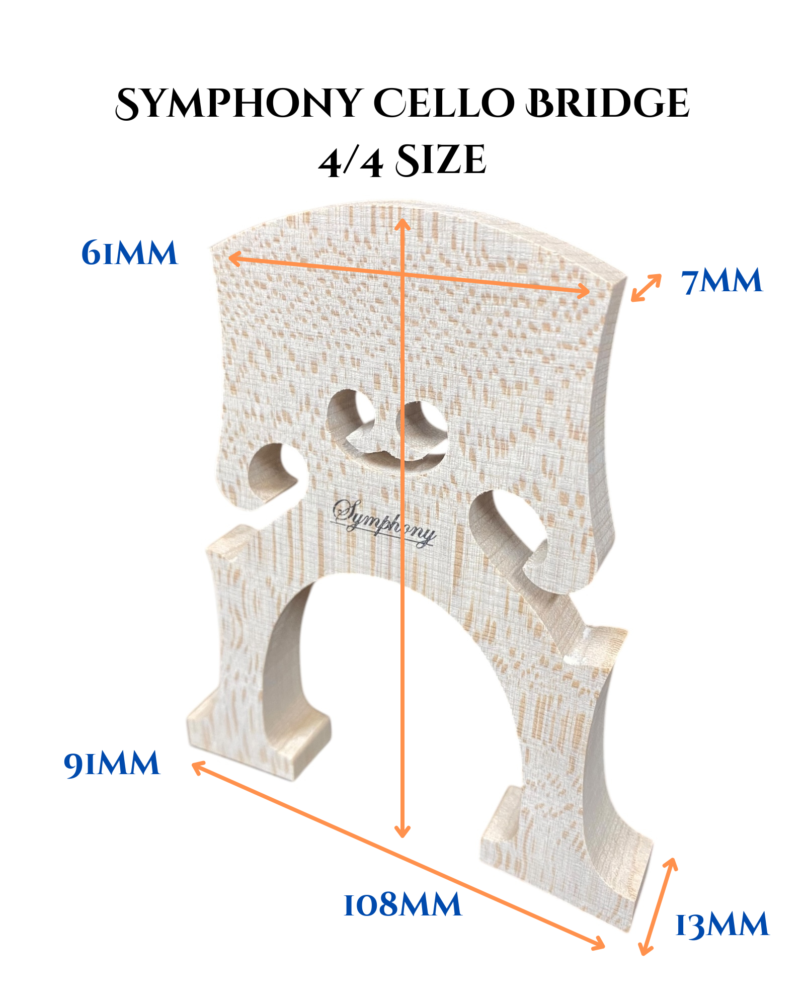 Symphony FCB30 Belgian Style Cello Bridge