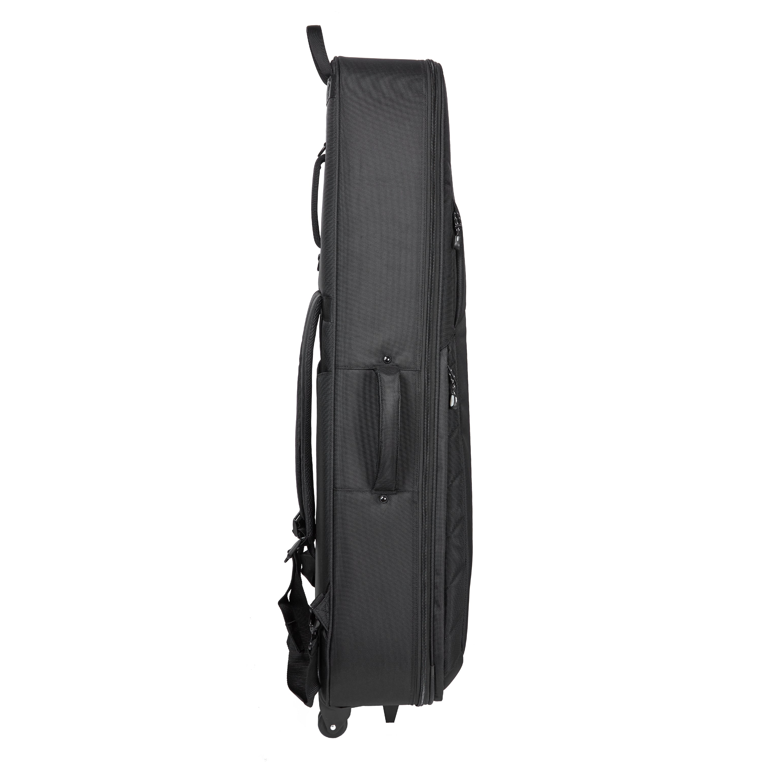 Music Area AA31 30mm Padded Weather-Proof Reinforced ABS Hard Shell Dual Electric Guitar Case w/ Wheels - AA312EGBLK