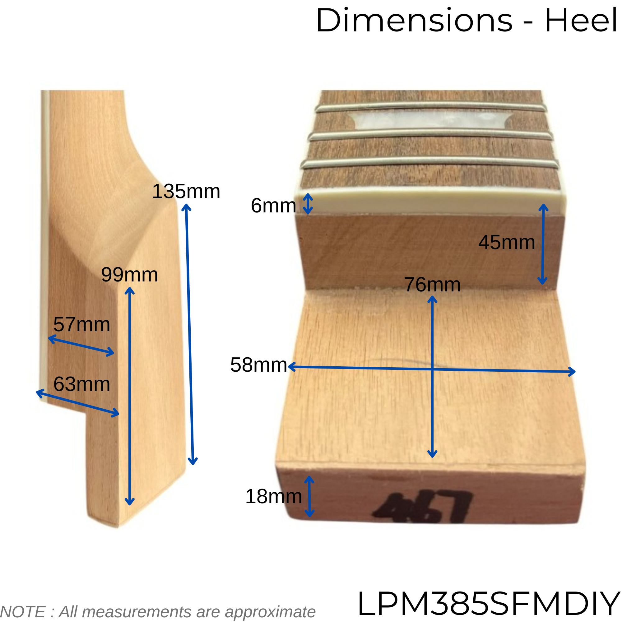 LPM385SFMDIY Solid Flame Maple Top Mahogany HLP H-H Electric Guitar DIY Kit - Complete No-Soldering w/ Ivory Trims & Chrome Hardware