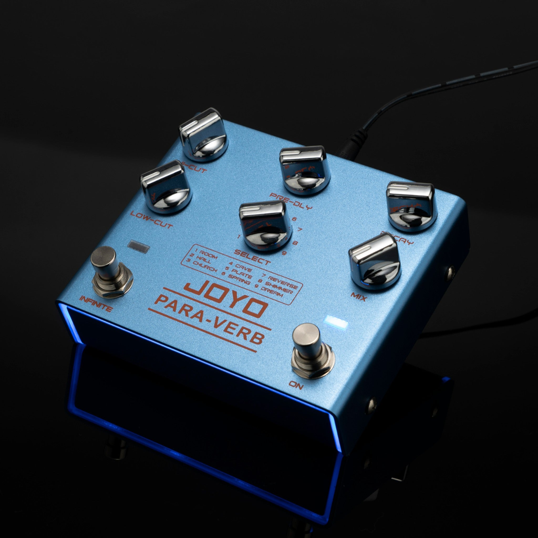 Joyo R31 PARA-VERB Multifunctional Stereo Reverb Guitar Effects Pedal w/ Ambient Lighting