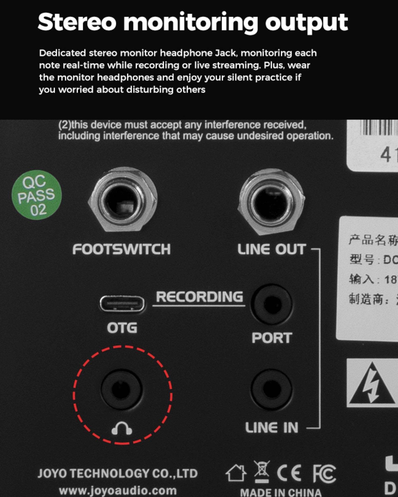 Joyo 15W Portable Digital Amp for Bass Guitar w/ Built-In Effects & Drum Machine - DC15B