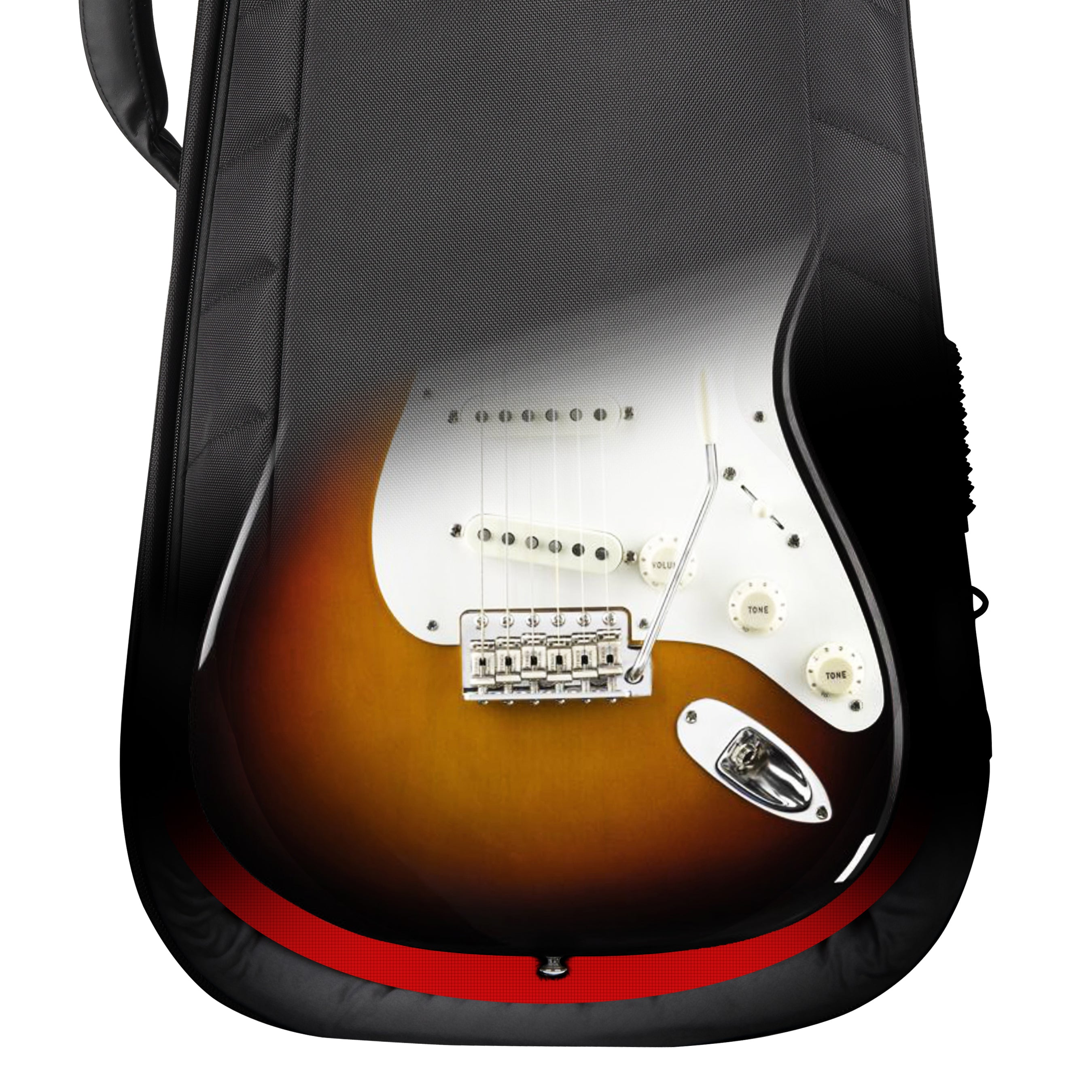 Music Area AA31 30mm Padded Weather-Proof Reinforced ABS Hard Shell Electric Guitar Case - AA31EGBLK
