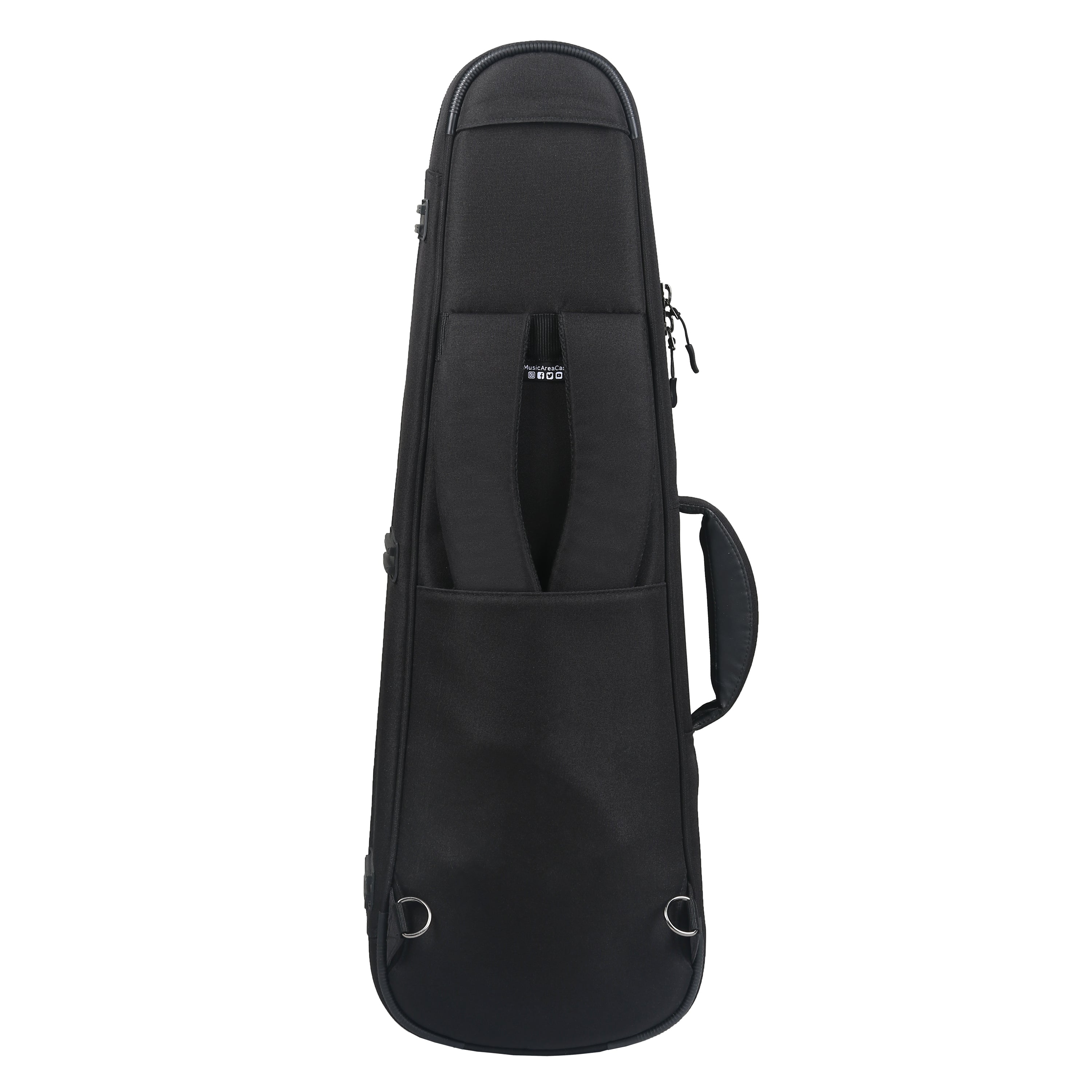 Music Area AA31 30mm Padded Weather-Proof Reinforced ABS Hard Shell Case for 4/4 Size Violin - AA31V44BLK