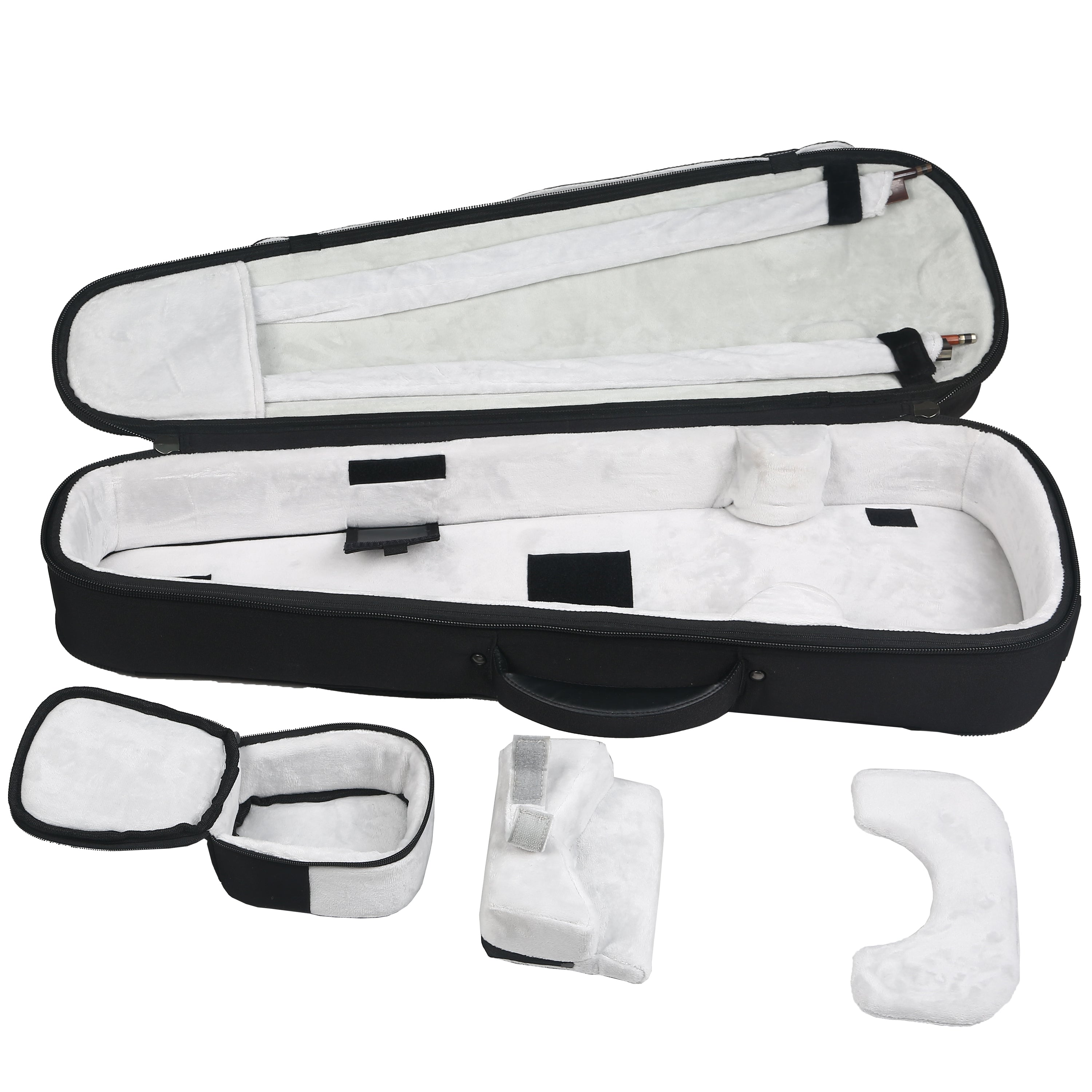 Music Area AA31 30mm Padded Weather-Proof Reinforced ABS Hard Shell Case for 4/4 Size Violin - AA31V44BLK