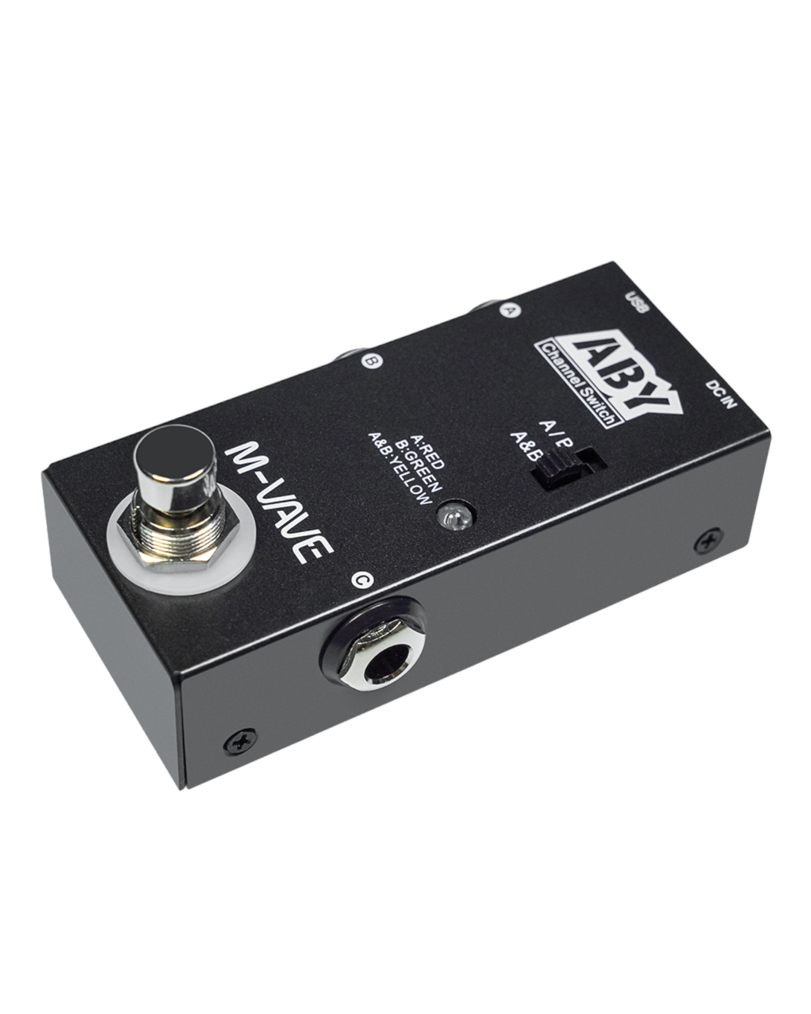 Electric Guitar Effect Pedal ABY Line Channel Pedal with Bonus Patch Cables - ABYP014015M - model ABY