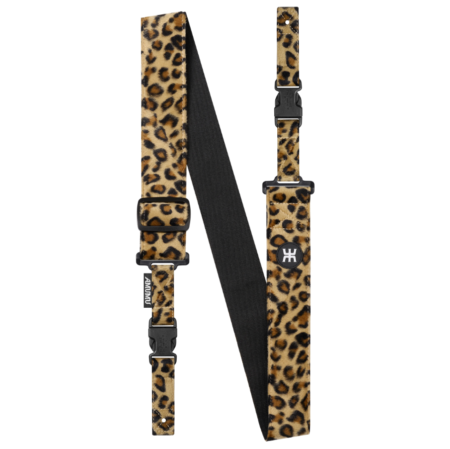 AMUMU® SNAPLOCK™ Pro Velvet Leopard Guitar Strap - Ultimate Security & Durability for Dynamic Performance