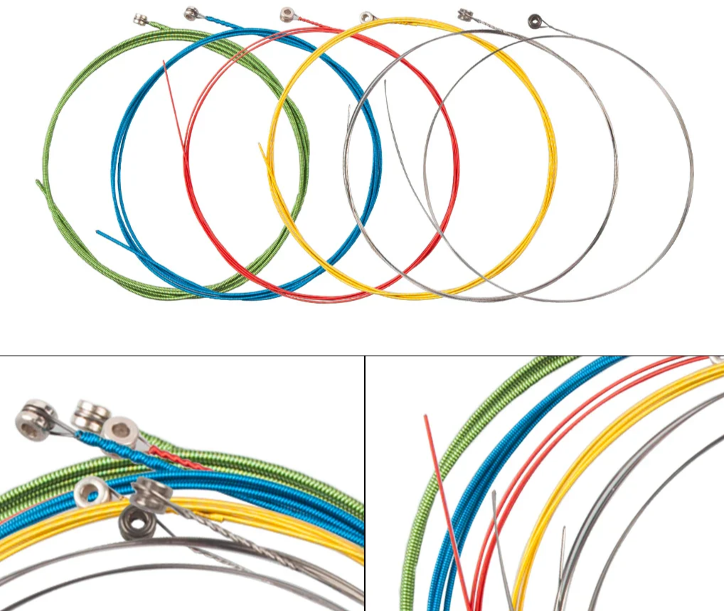 Alice A407C Colorful Acoustic Guitar Strings - Multi-Colored Steel String Set