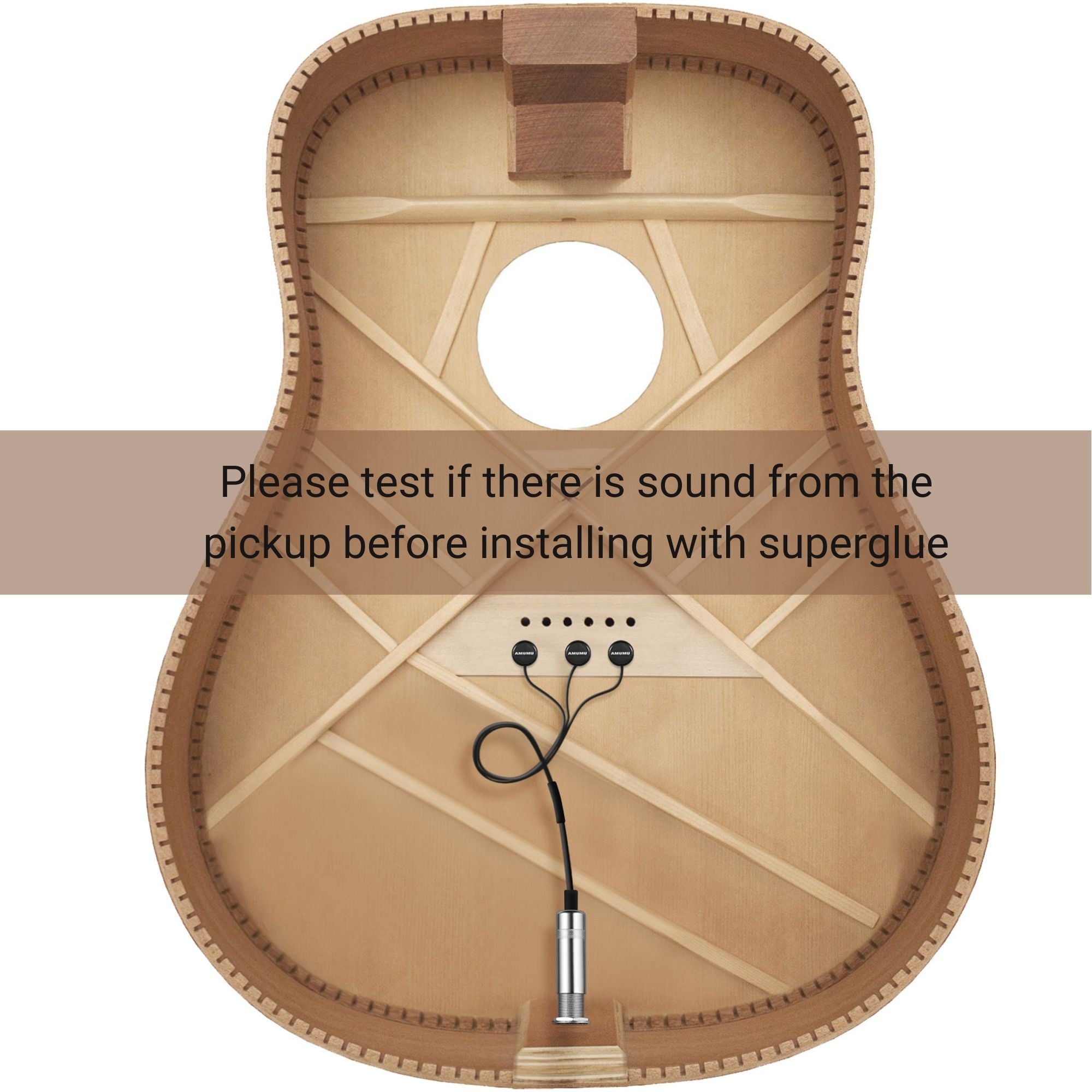 Amumu BOUNTIFUL™ Acoustic Guitar Contact Microphone Pickup System