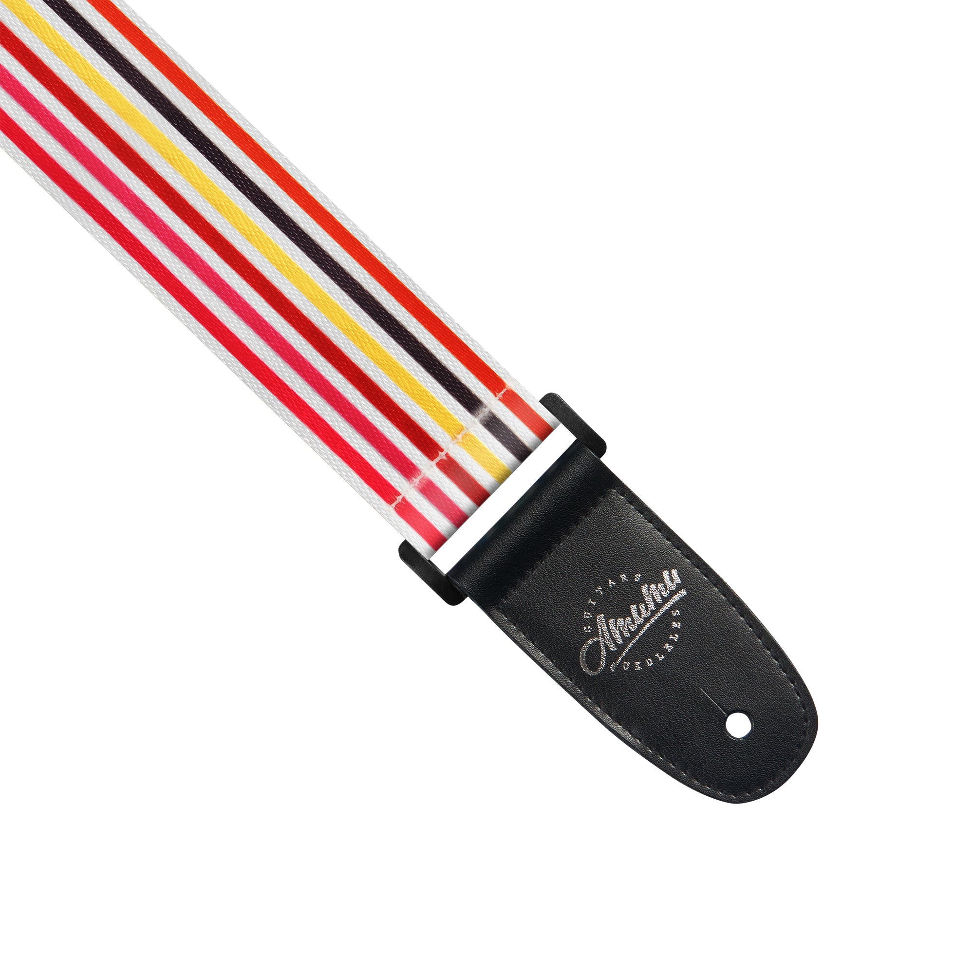 Amumu PC07P Pink Stripe Guitar Strap Polyester Cotton