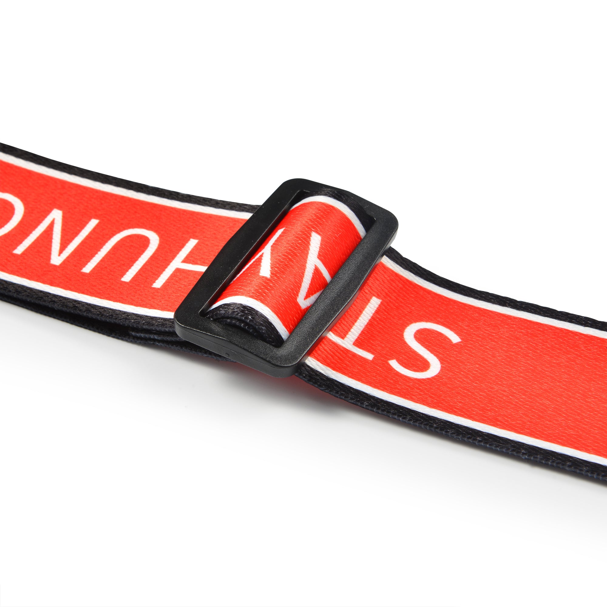 Amumu PC11P Proverb Quotes Print Guitar Strap Red Polyester Cotton