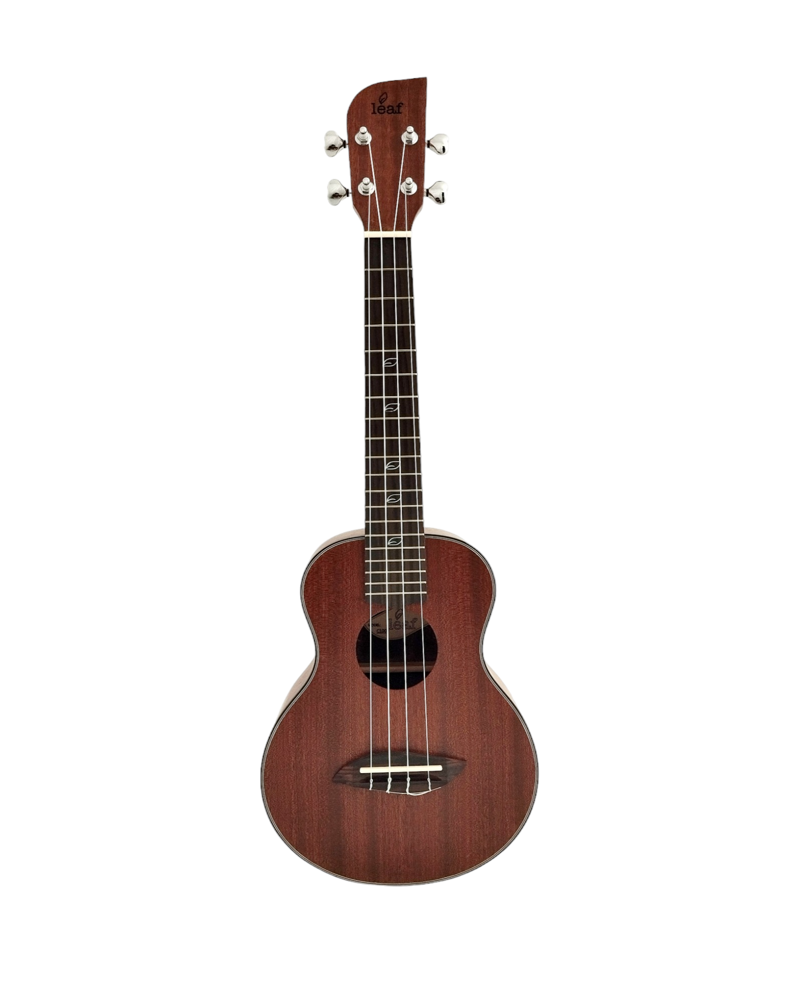 Leaf Series C100 All-Mahogany Concert Ukulele, Satin + 10mm Padded Gig Bag (Pink, Orange, Green)