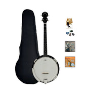 Caraya 5-String Mahogany Body Resonator Banjo - Natural BJ005EQ1