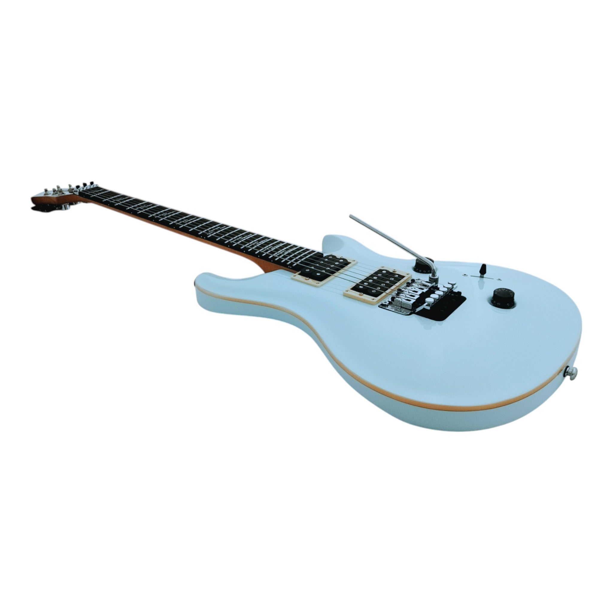 Caraya PRS24FR Light Blue Electric Guitar with Floyd Rose Bridge