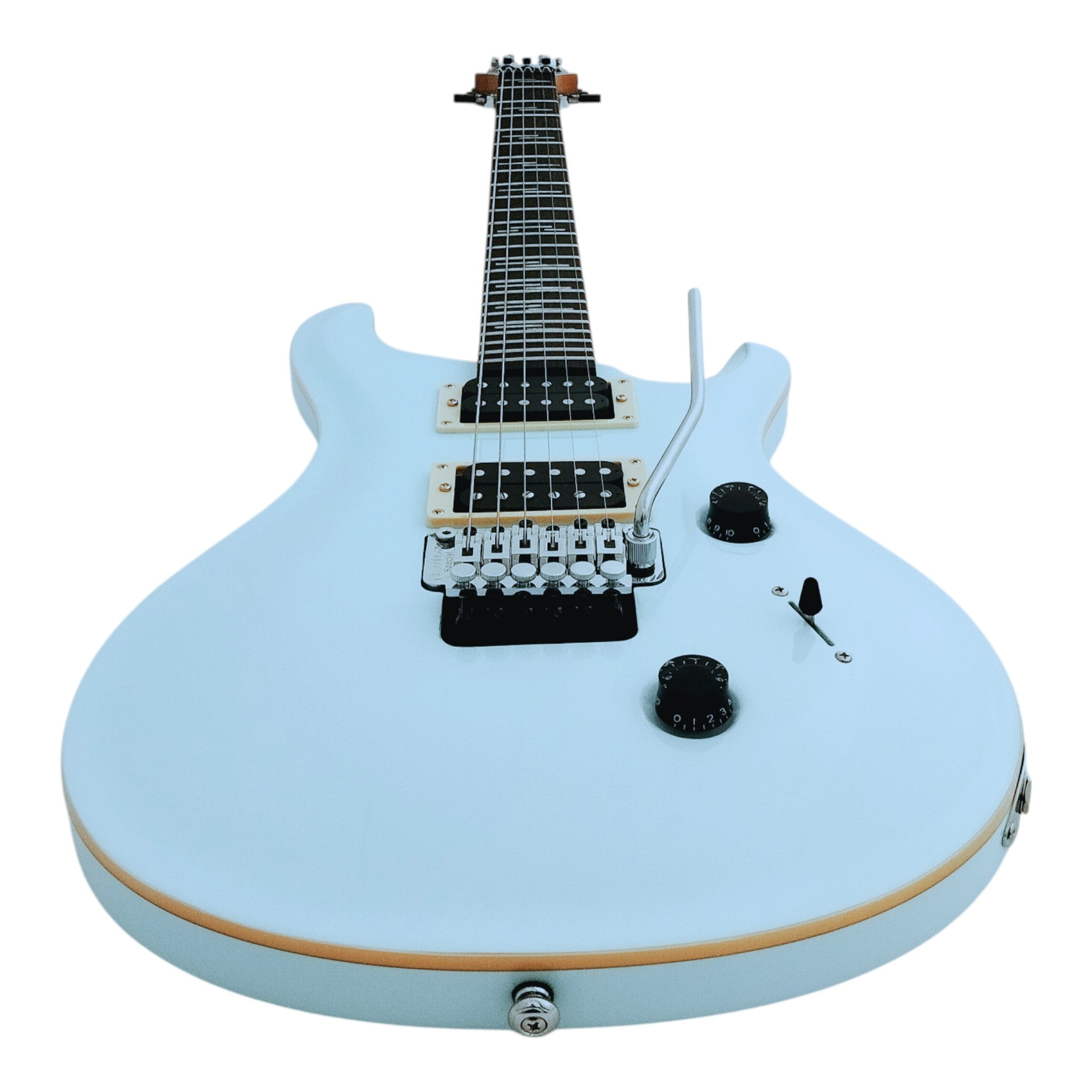 Caraya PRS24FR Light Blue Electric Guitar with Floyd Rose Bridge