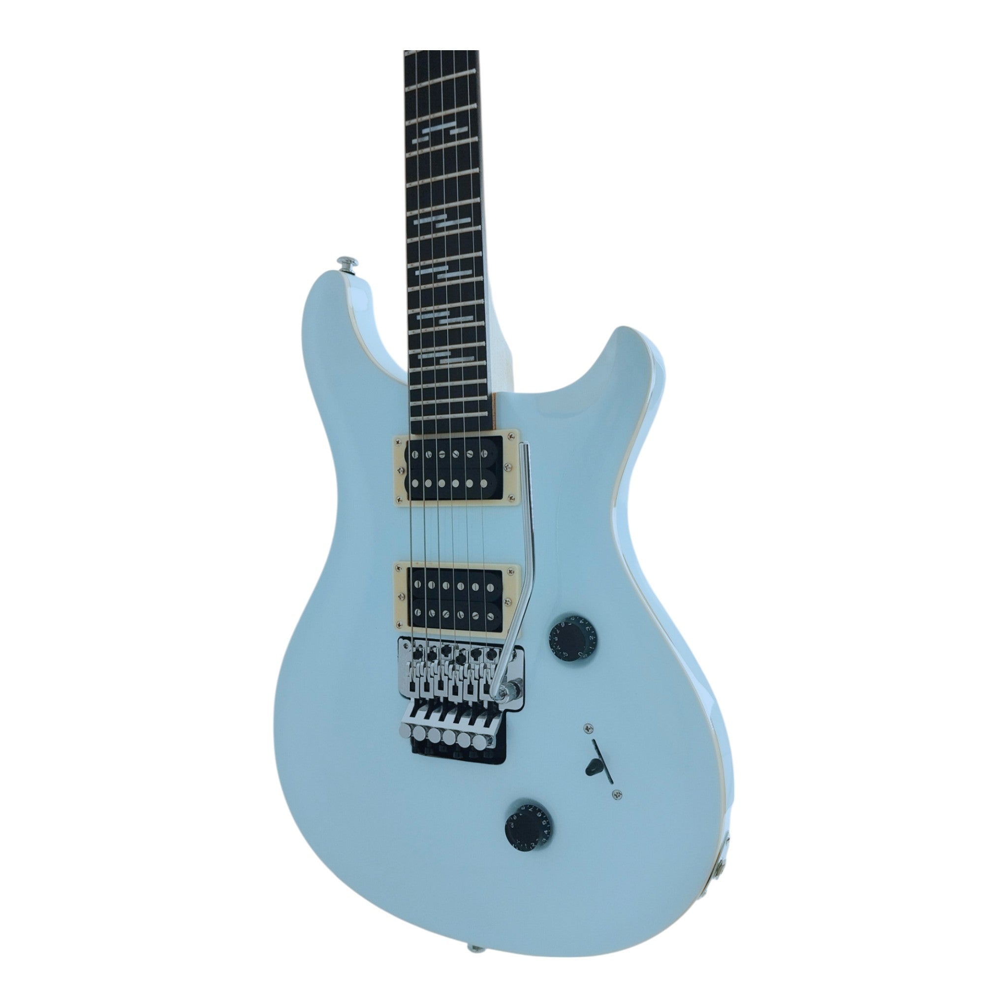 Caraya PRS24FR Light Blue Electric Guitar with Floyd Rose Bridge