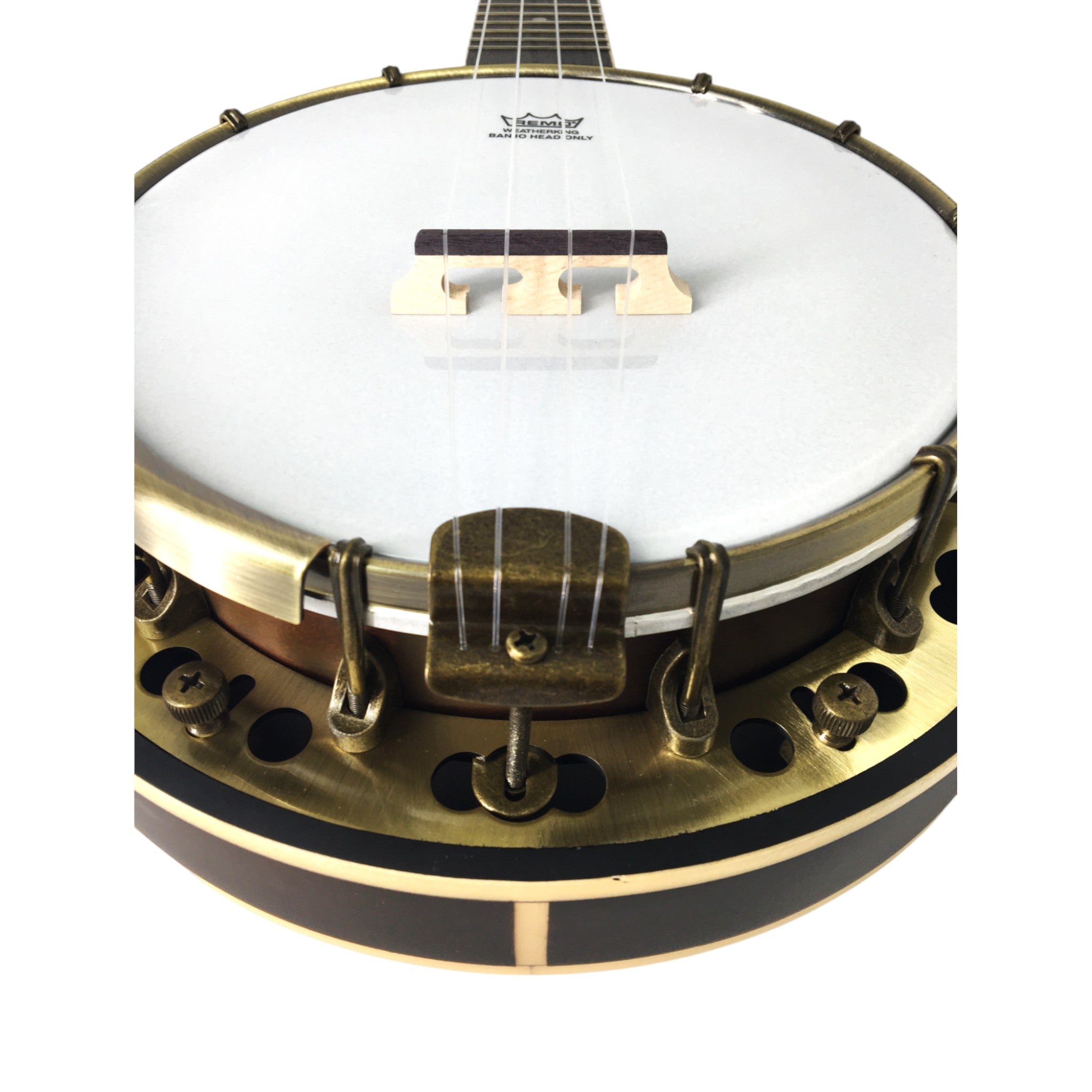 Caraya 4-String Maple Body Resonator Banjolele - Natural SBJUK118 + Stand