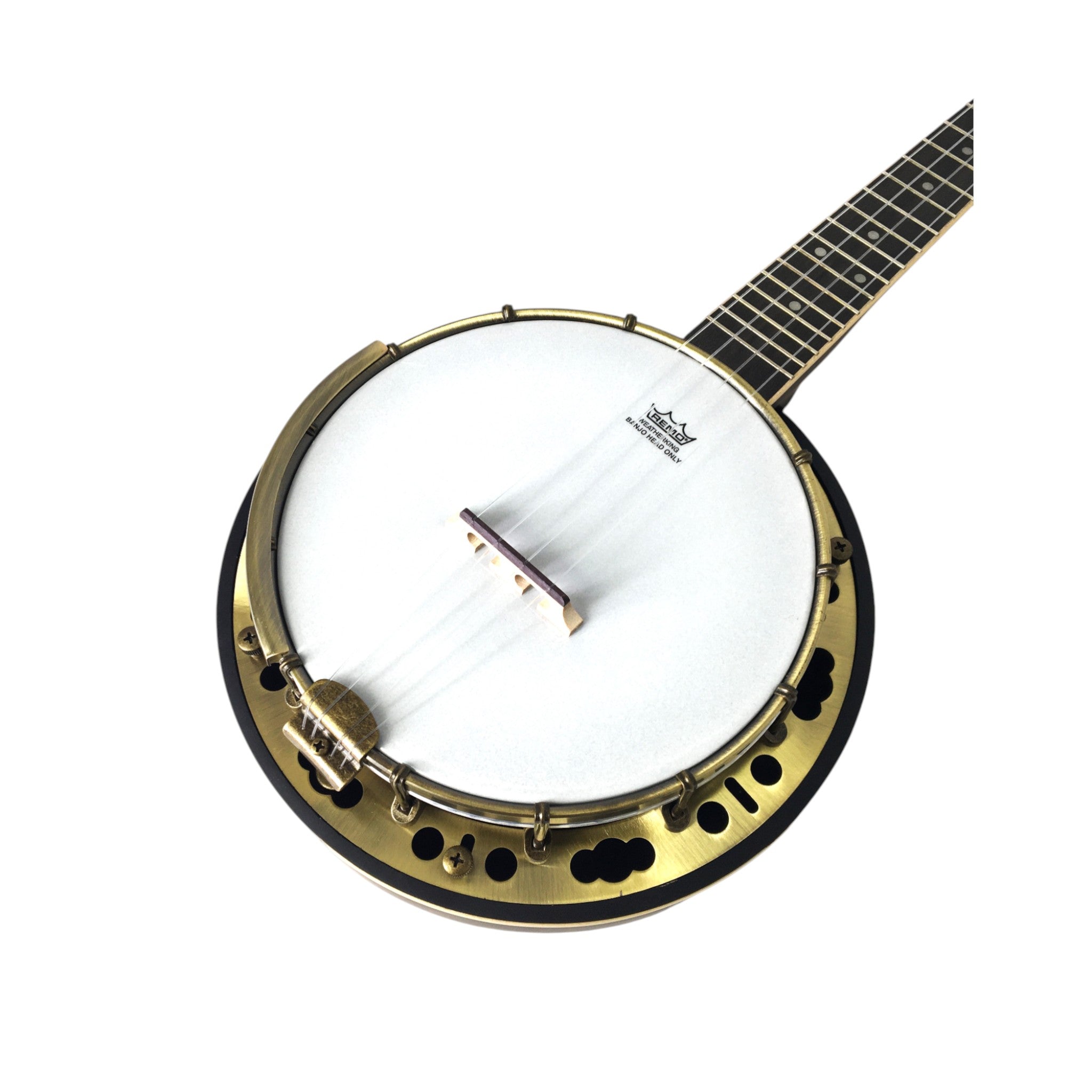 Caraya 4-String Maple Body Resonator Banjolele - Natural SBJUK118 + Stand