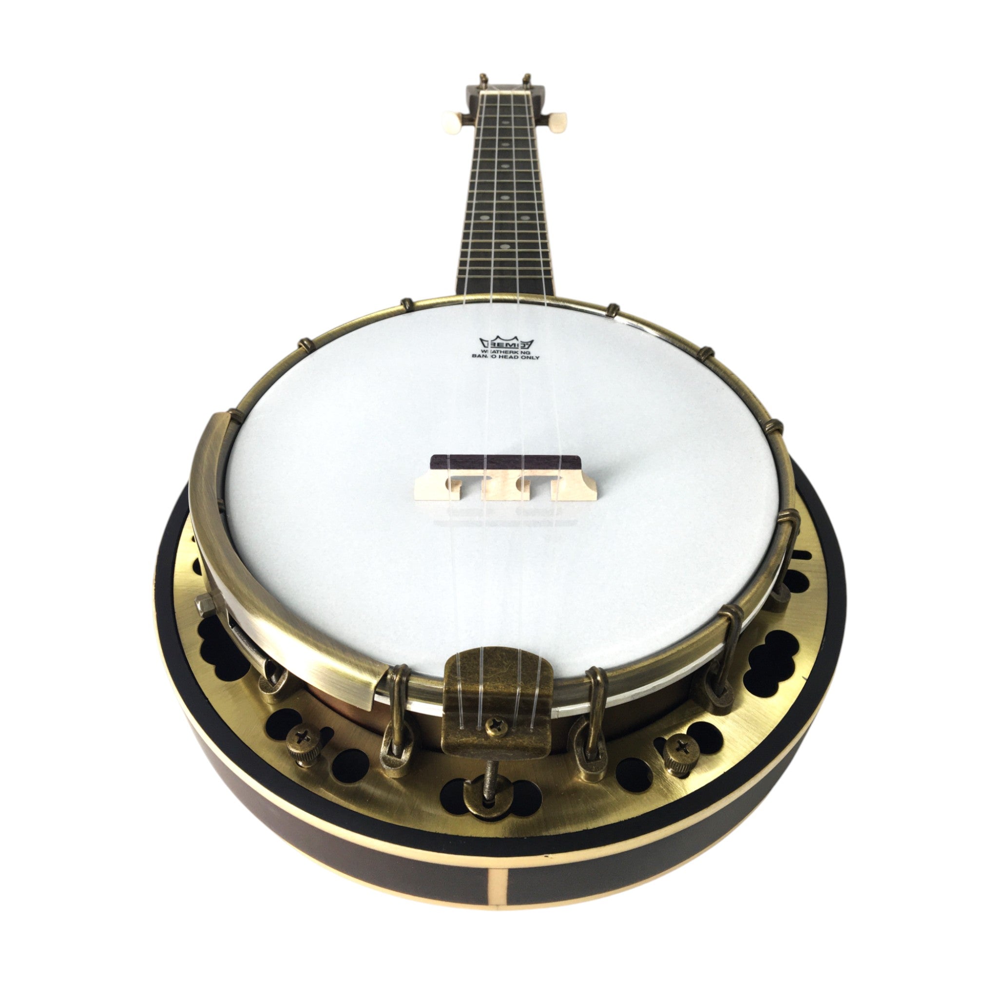 Caraya 4-String Maple Body Resonator Banjolele - Natural SBJUK118 + Stand