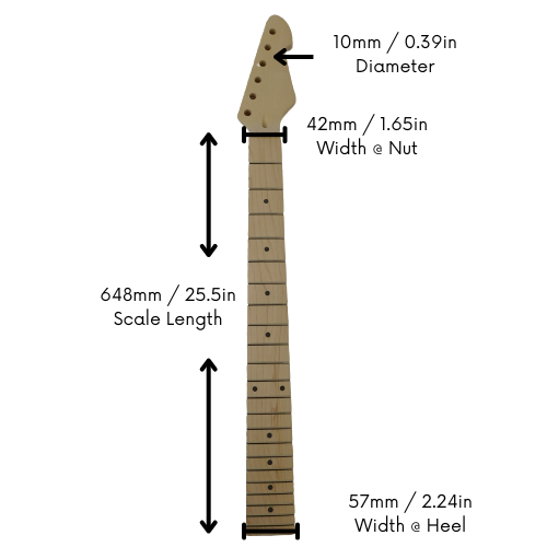 Haze HSTL19120GN1B Electric Guitar Neck (TL Neck)