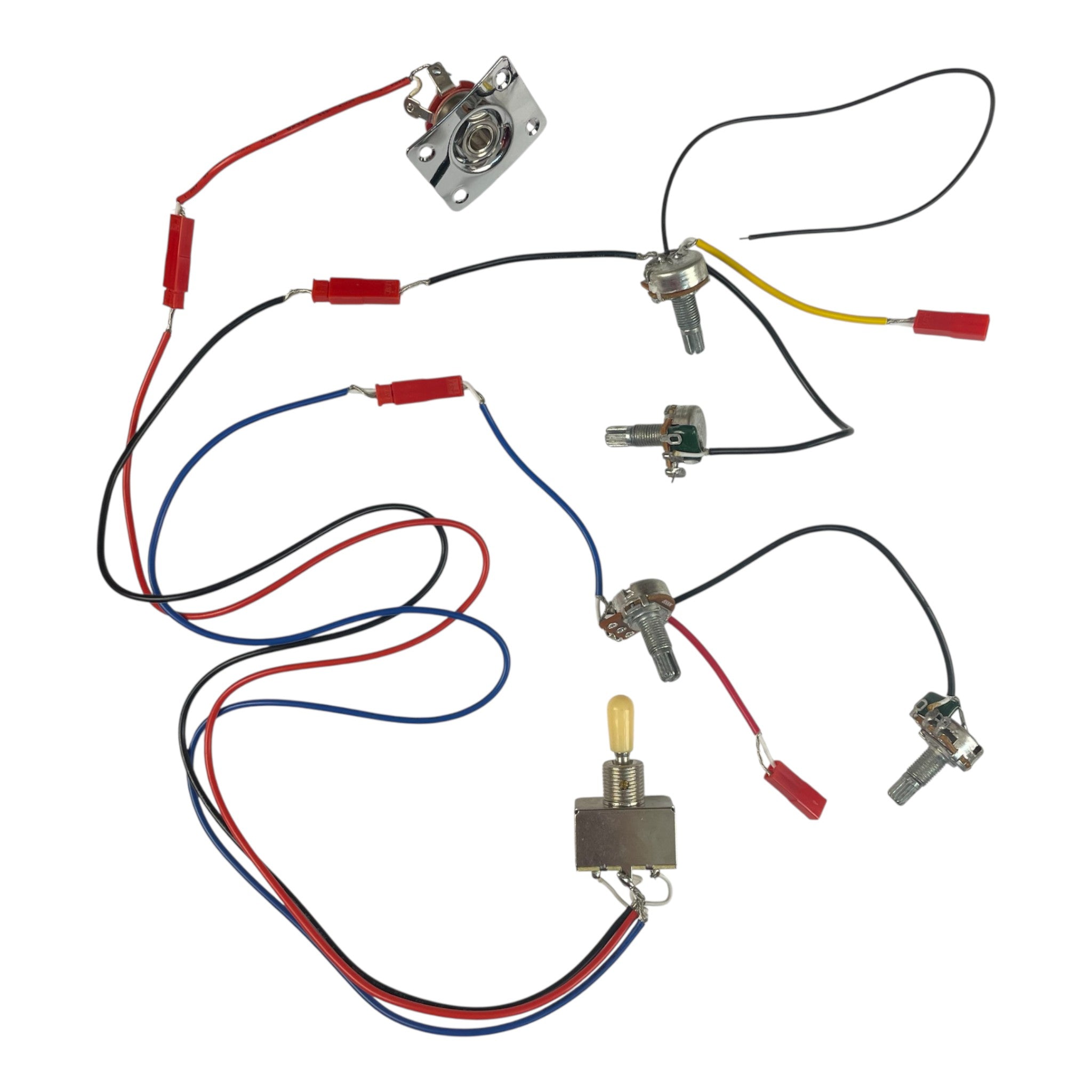LPM385SFMDIY Solid Flame Maple Top Mahogany HLP H-H Electric Guitar DIY Kit - Complete No-Soldering w/ Ivory Trims & Chrome Hardware