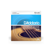 D’Addario 10-47 Phosphor Bronze 12-String Acoustic Guitar Strings – Extra Light (EJ38)