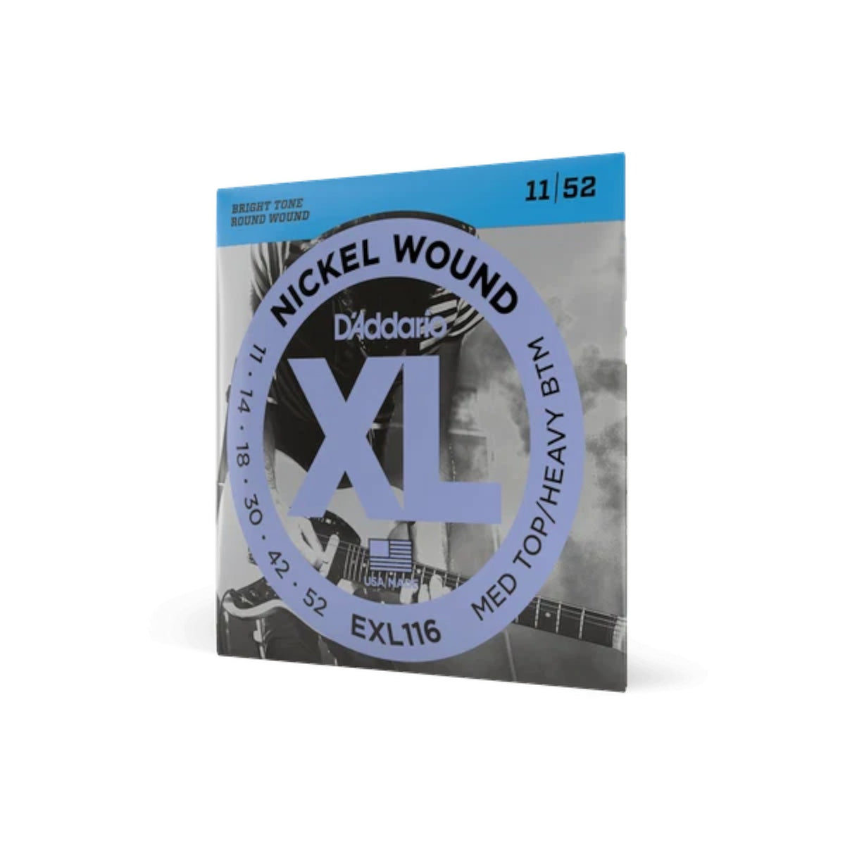 D'Addario 11-52 Nickel Wound Electric Guitar Strings - Medium Top/Heavy Bottom (.011 - .052) (EXL116)