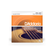 D’Addario 10-47 Phosphor Bronze Acoustic Guitar Strings – Extra Light (.010–.047) (EJ15)