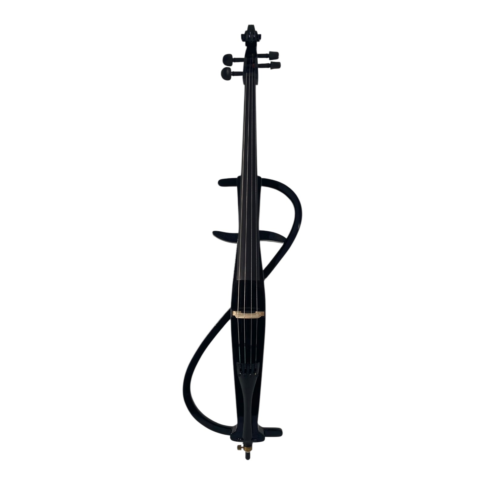 Symphony EC01BK Portable Hand-Carved Solid Catalpa Electric Cello Outfit in Gloss Black