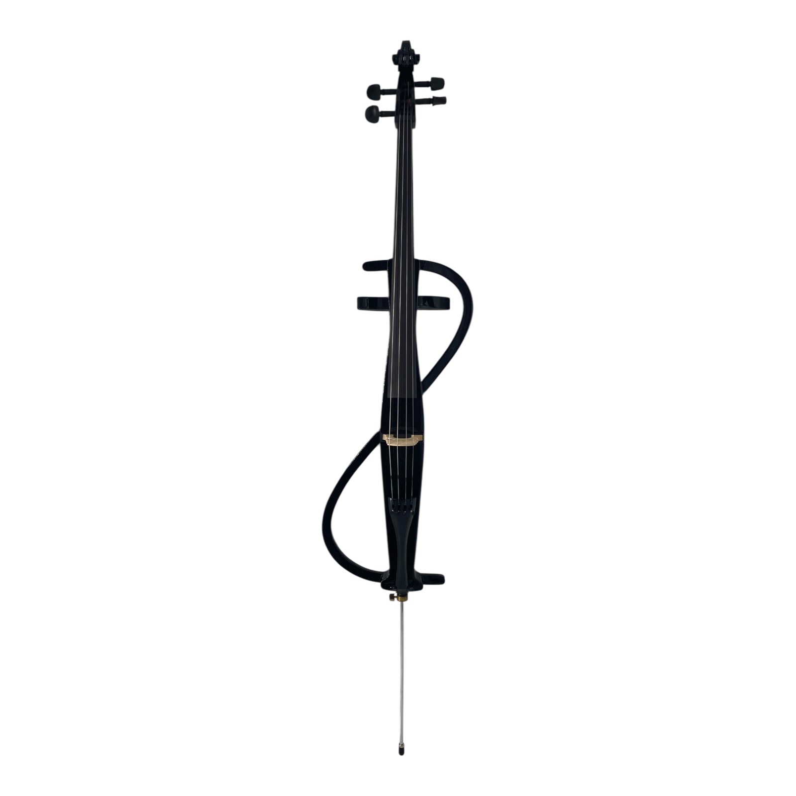 Symphony EC01BK Portable Hand-Carved Solid Catalpa Electric Cello Outfit in Gloss Black