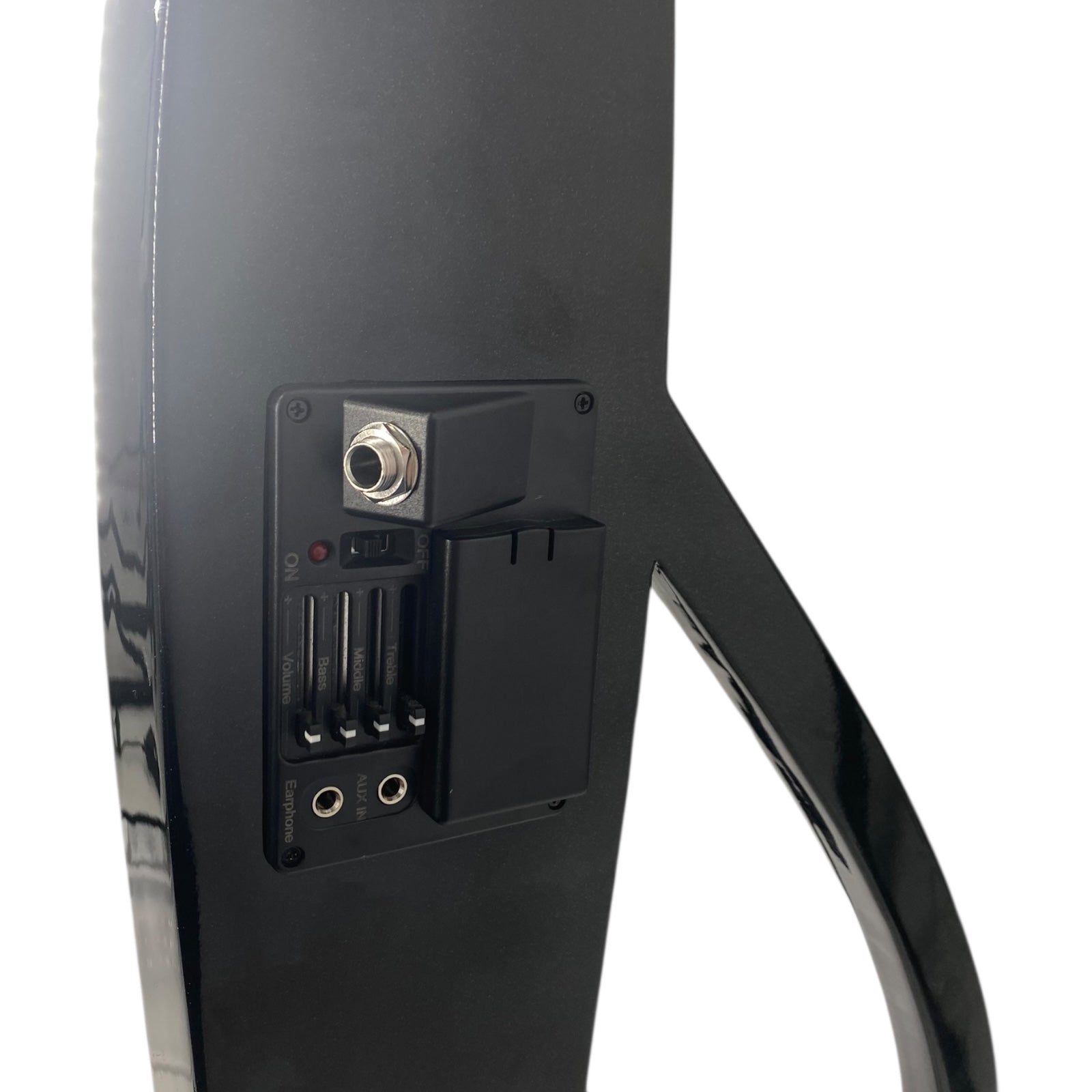 Symphony EC01BK Portable Hand-Carved Solid Catalpa Electric Cello Outfit in Gloss Black