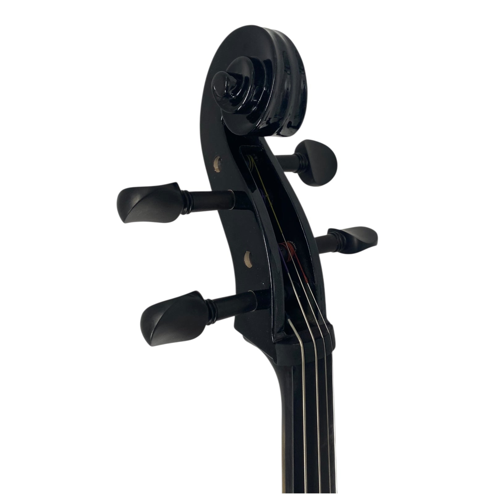 Symphony EC01BK Portable Hand-Carved Solid Catalpa Electric Cello Outfit in Gloss Black