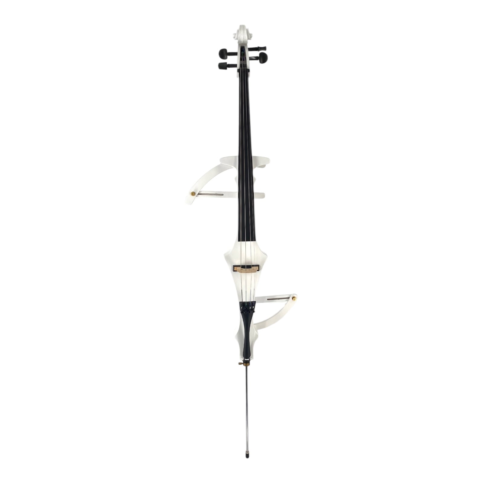Symphony EC02WH Foldable Hand-Carved Solid Catalpa Electric Cello Outfit in Gloss White