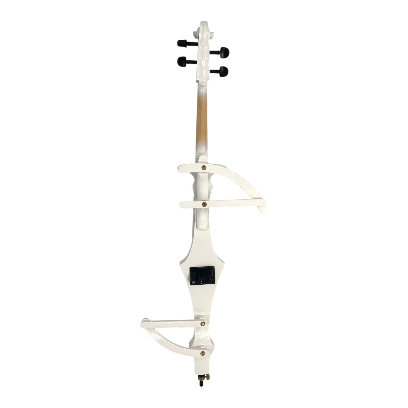 Symphony EC02WH Foldable Hand-Carved Solid Catalpa Electric Cello Outfit in Gloss White