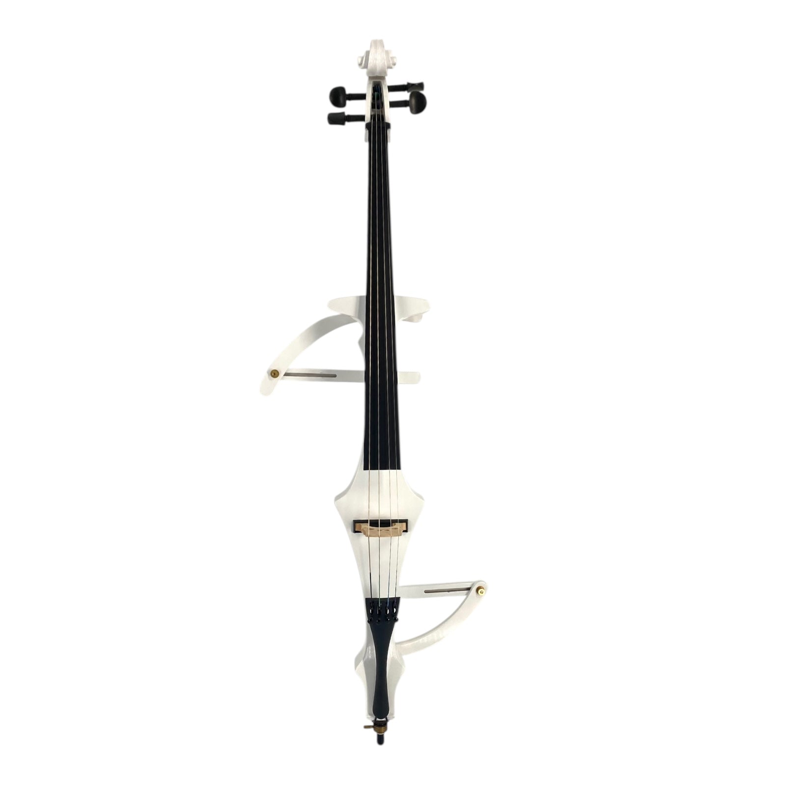 Symphony EC02WH Foldable Hand-Carved Solid Catalpa Electric Cello Outfit in Gloss White