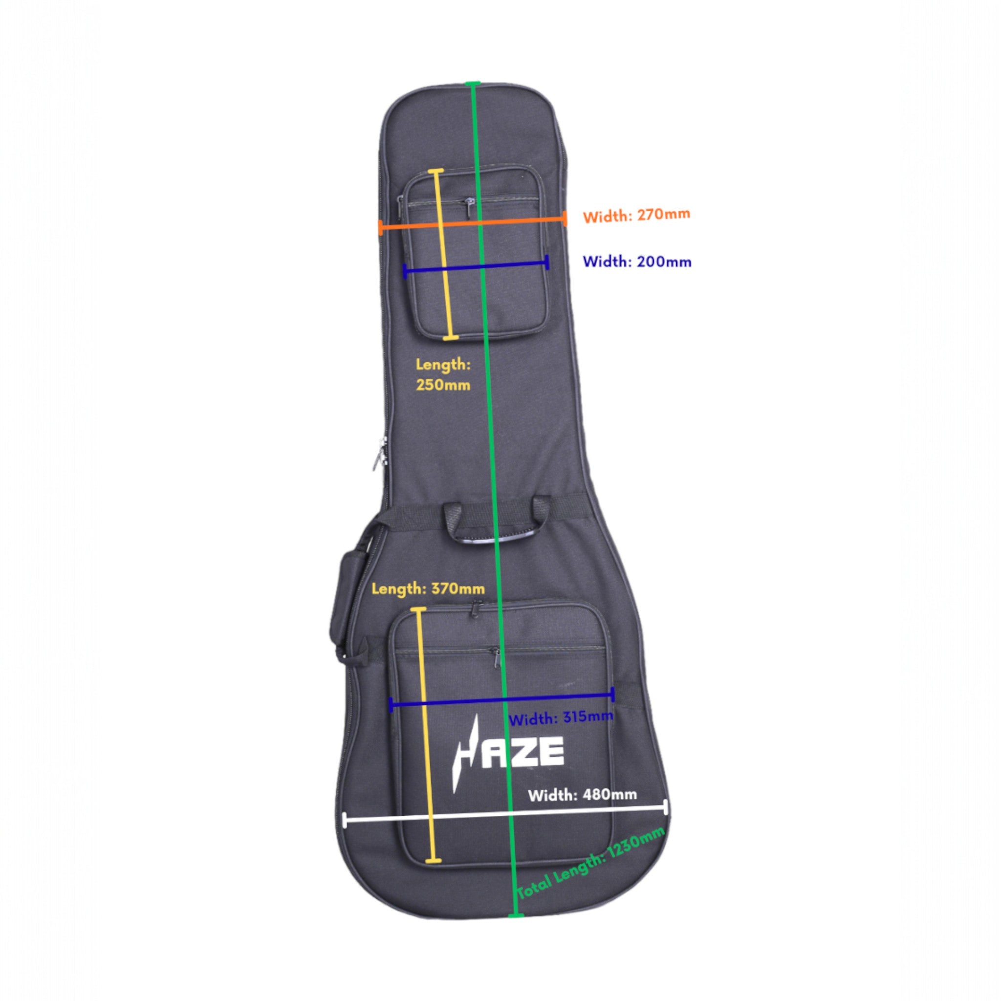 DE20PB 20mm Double Neck Guitar Padded Bag