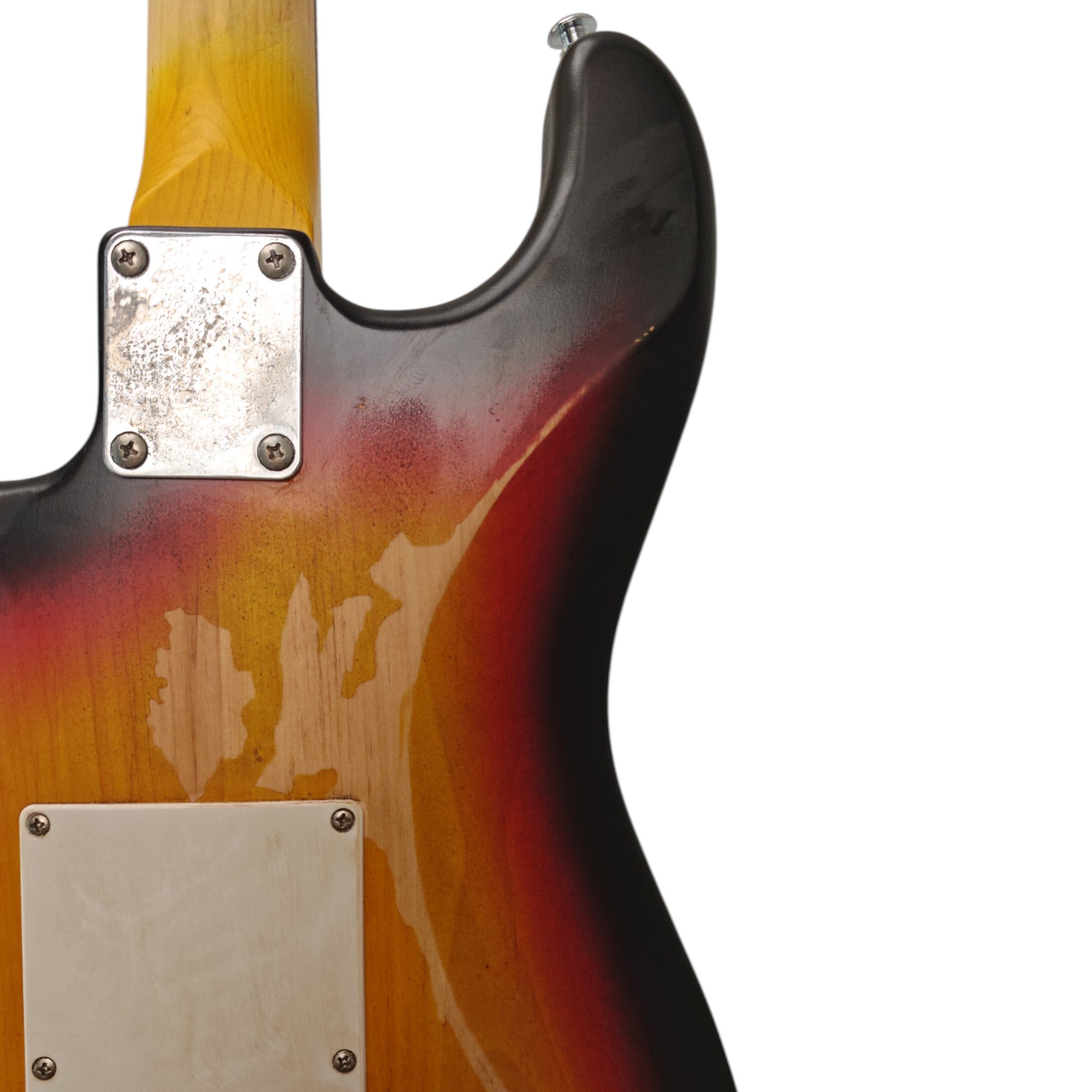 Haze HSVT Vintageburst Relic Electric Guitar with Single Coils and Whammy