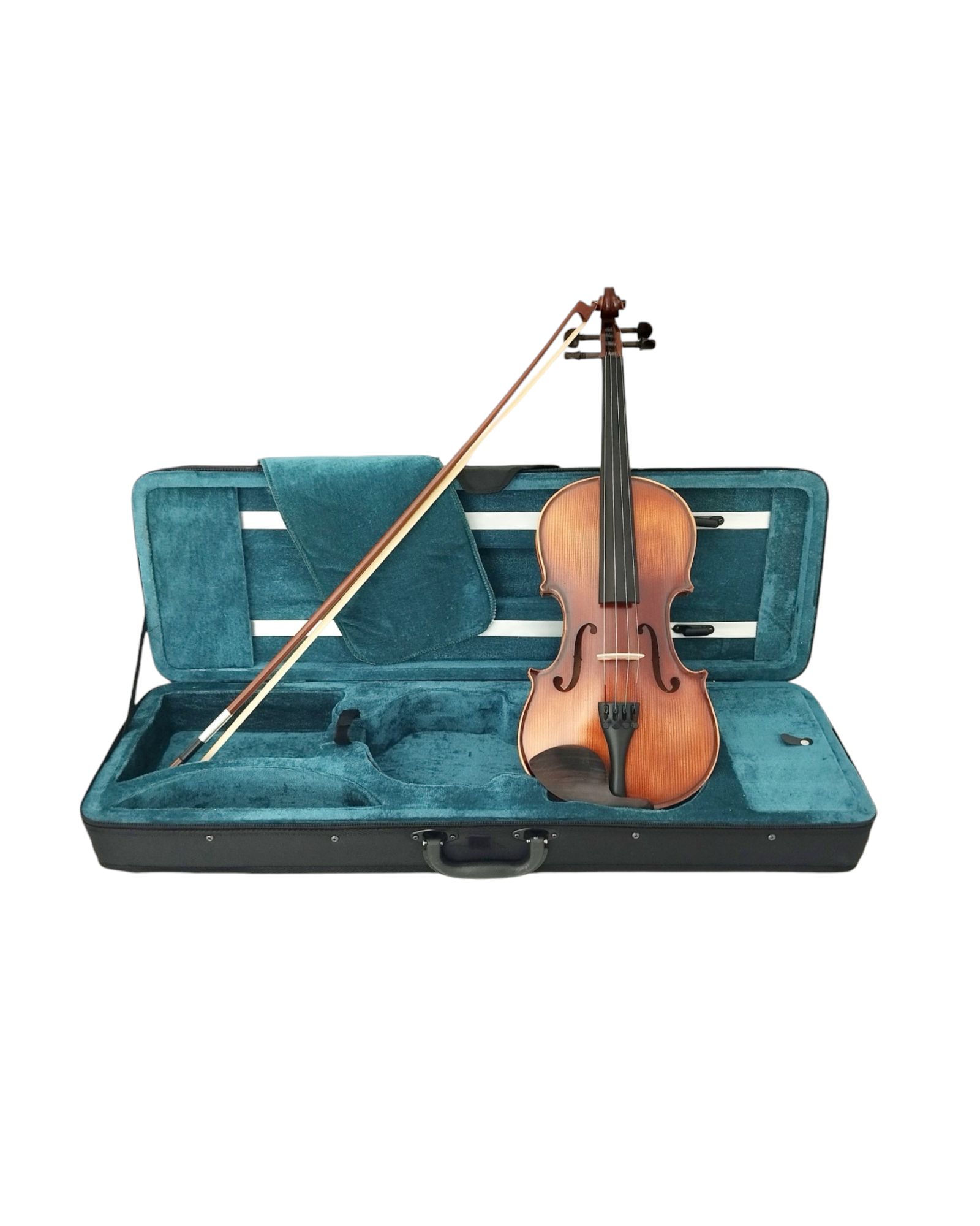 Symphony GV25 4/4 to 1/8 Violin Outfit in Natural Vintage w/ Foam Case, Shoulder Rest, Bow, and Rosin