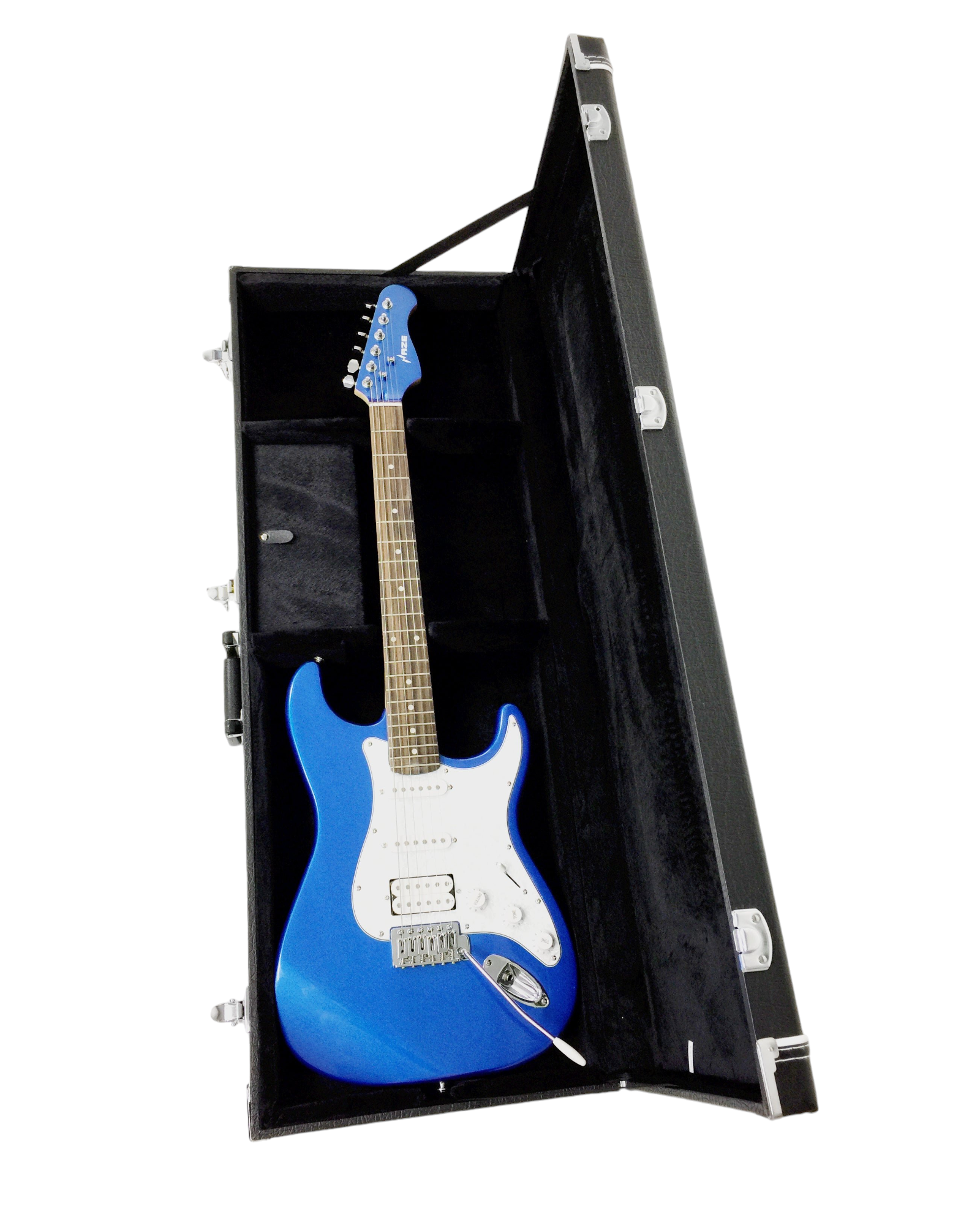 Haze 40STAL ST/TL Electric Guitar Rectangle Hard Case - Lockable, Black