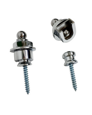 4 HJKCR Guitar Strap Locks (2 Sets) with Wrench & Bottle Opener Function - Silver