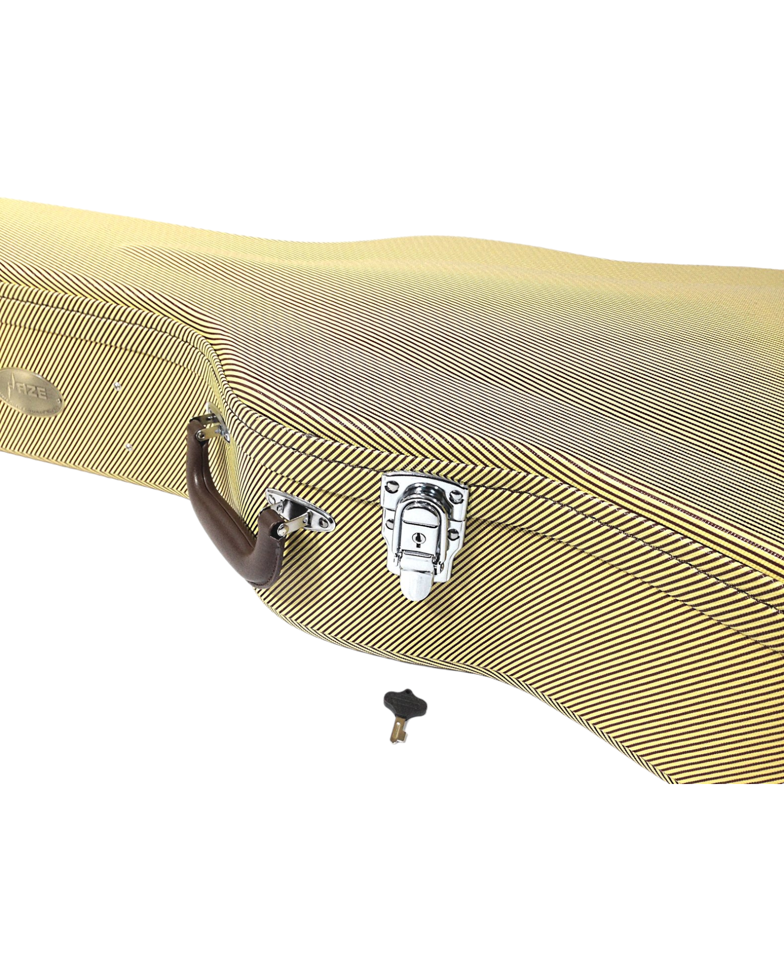 Haze 20DAT Dreadnought Acoustic Hard Case - Lockable, Yellow Twilling