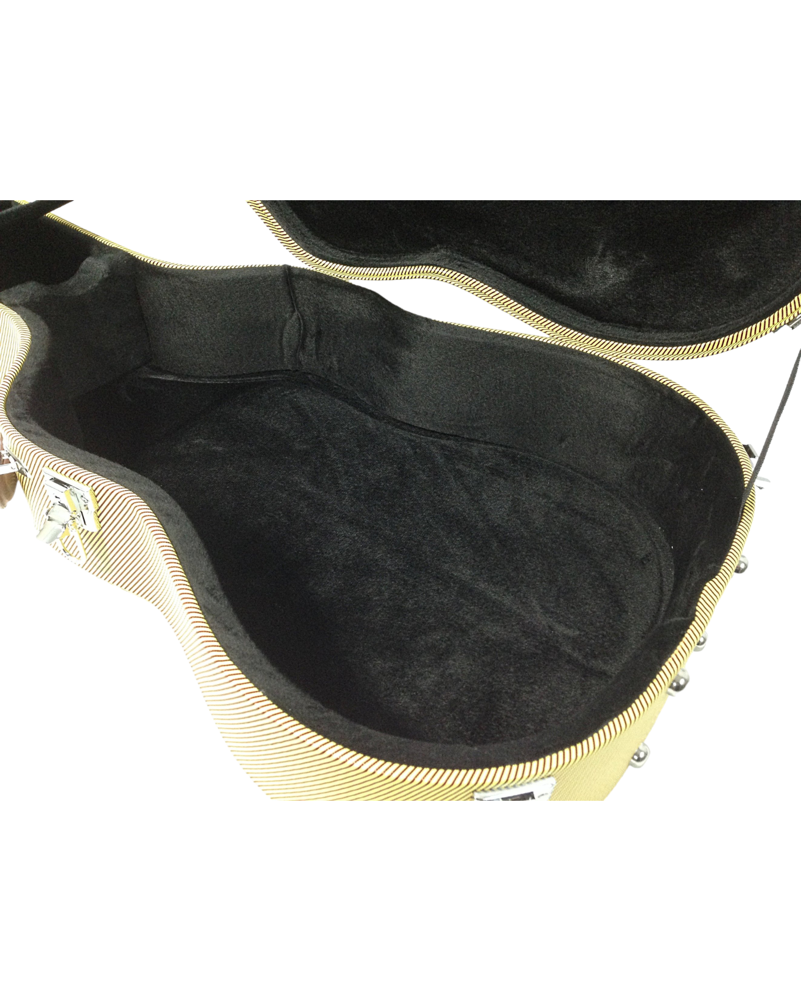 Haze 20DAT Dreadnought Acoustic Hard Case - Lockable, Yellow Twilling